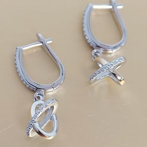 925‎ Sterling Silver Gold Plated Earrings.